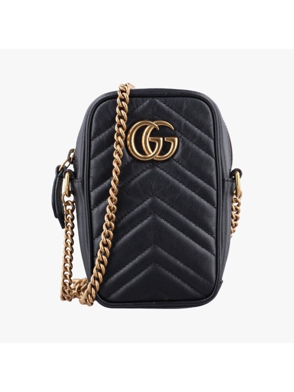 Gucci GG Marmont Black Leather Shoulder Bag